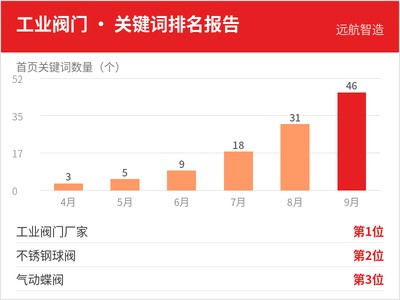 远航智造 工业阀门关键词排名报告